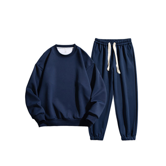 High Quality Custom logo Streetwear Sweatpants and Hoodie Blank O-neck Long Sleeve Hoodie Puff Printing Printed Hoodies for Men