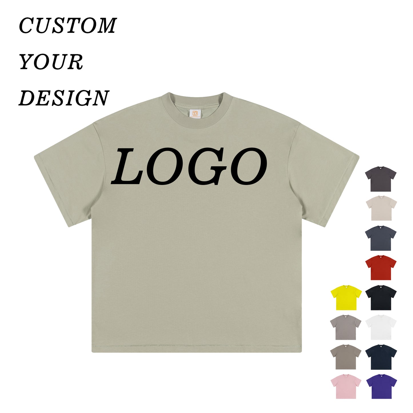 Wholesale 230g t Shirt Custom High Quality Blank Pure Color Streetwear New Design Fashion Heavyweight Plain Tshirts for Printing