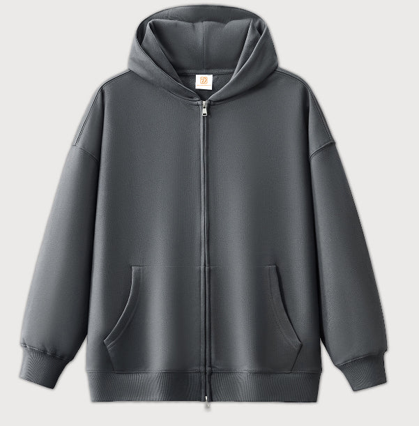 Manufacturer Hoodies 400 Gram Heavyweight Zipper Hooded Sweatshirt Fall and Winter Style Hooded Plain Oversized Streetwear