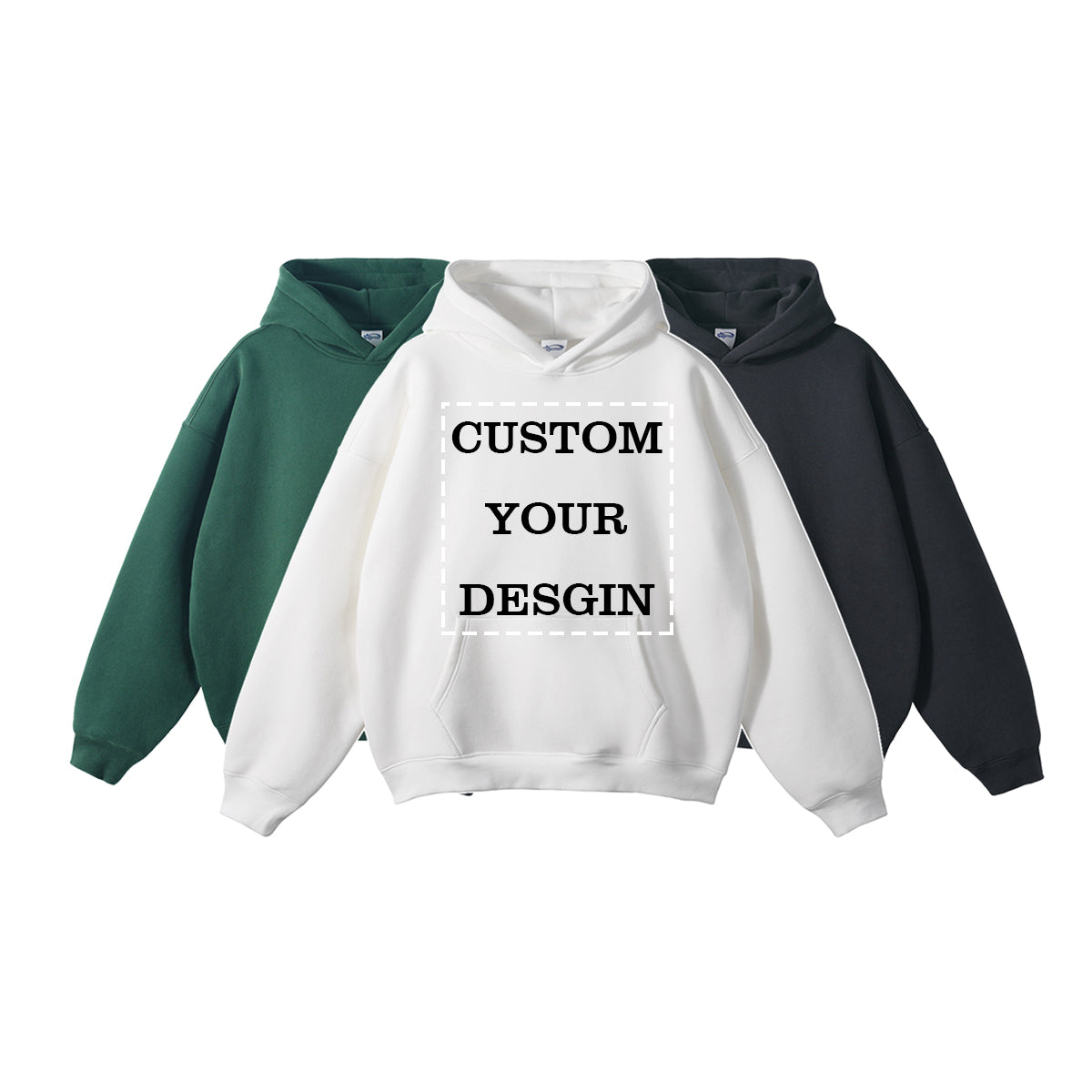 Wholesale Blank Hoodies Custom logo High Quality Multi Color Streetwear 100% Cotton Fleece Drop Shoulder Plain Hoodies