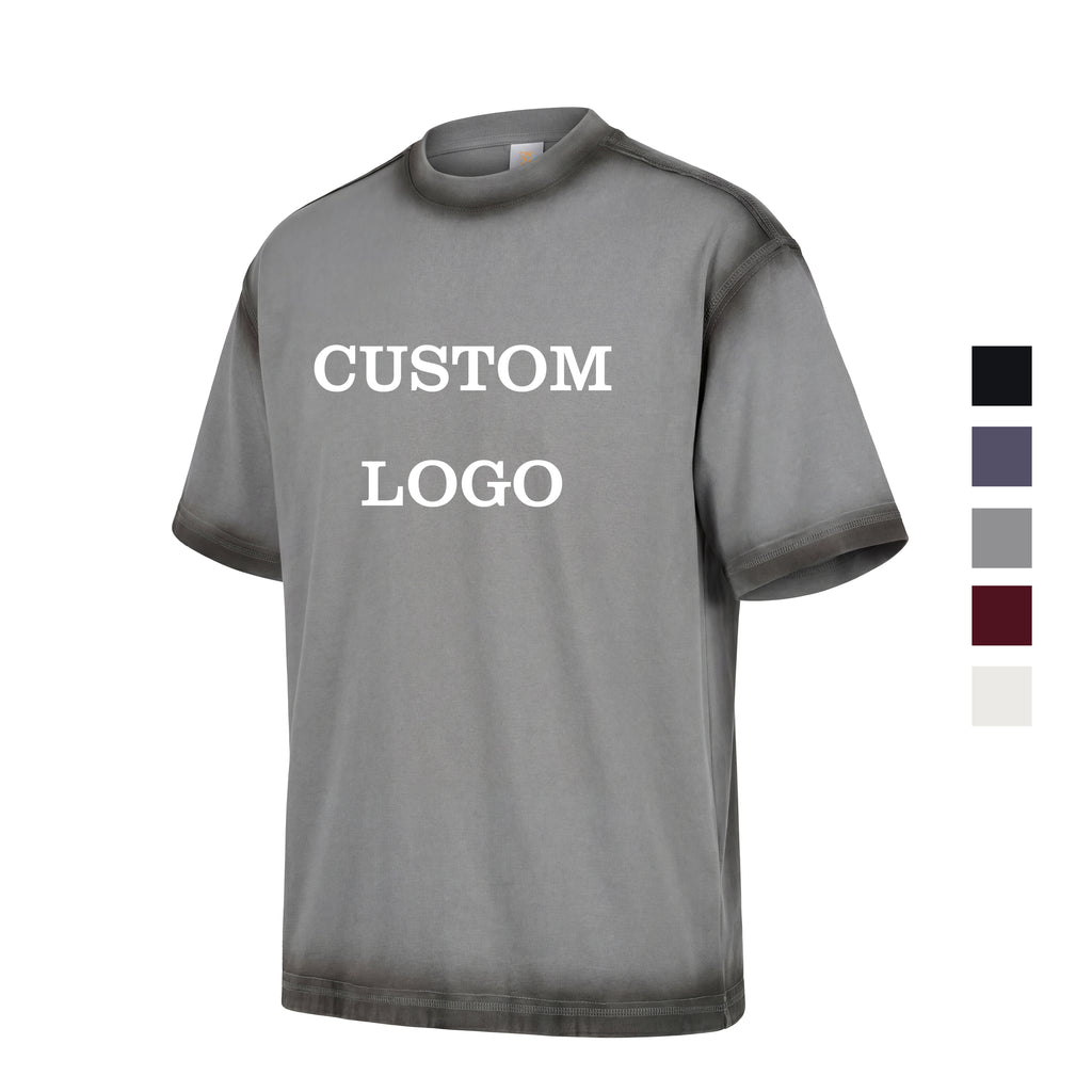 Quick-drying t Shirt Custom Puff Printing Heavyweight Polyester/Cotton Regular Fit Short Sleeve Men t Shirt High Quality