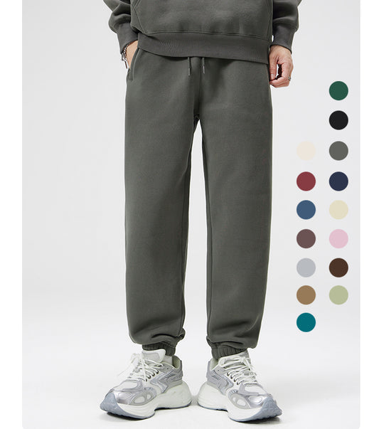 High Quality Sweatpants 350g Polyester/Cotton Blank Streetwear Custom Pure Color Design Oversized Loose Breathable Sweatpants