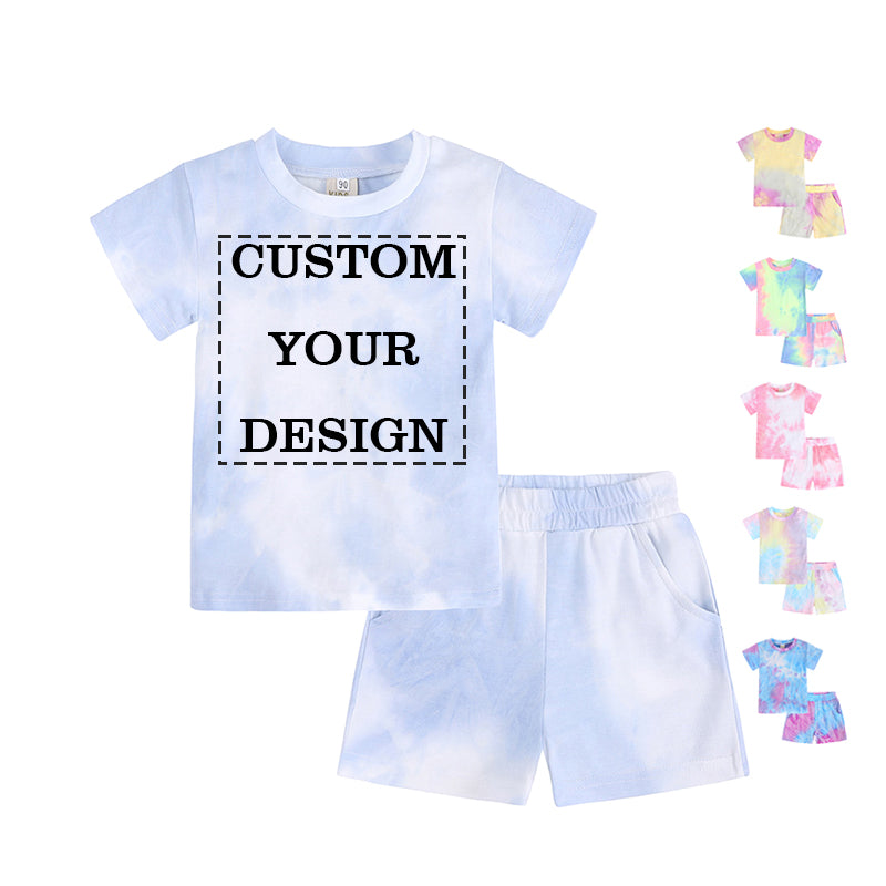 High Quality Casual t Shirts Streetwear Shorts Blank Fashion Custom logo Summer Personalized Children's T-shirt and Shorts