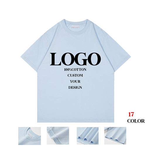 Customized t Shirts Oversized Pure Color High Quality Basic Round Neck Multi Color Loose Plain Fashion Summer t Shirt for Men