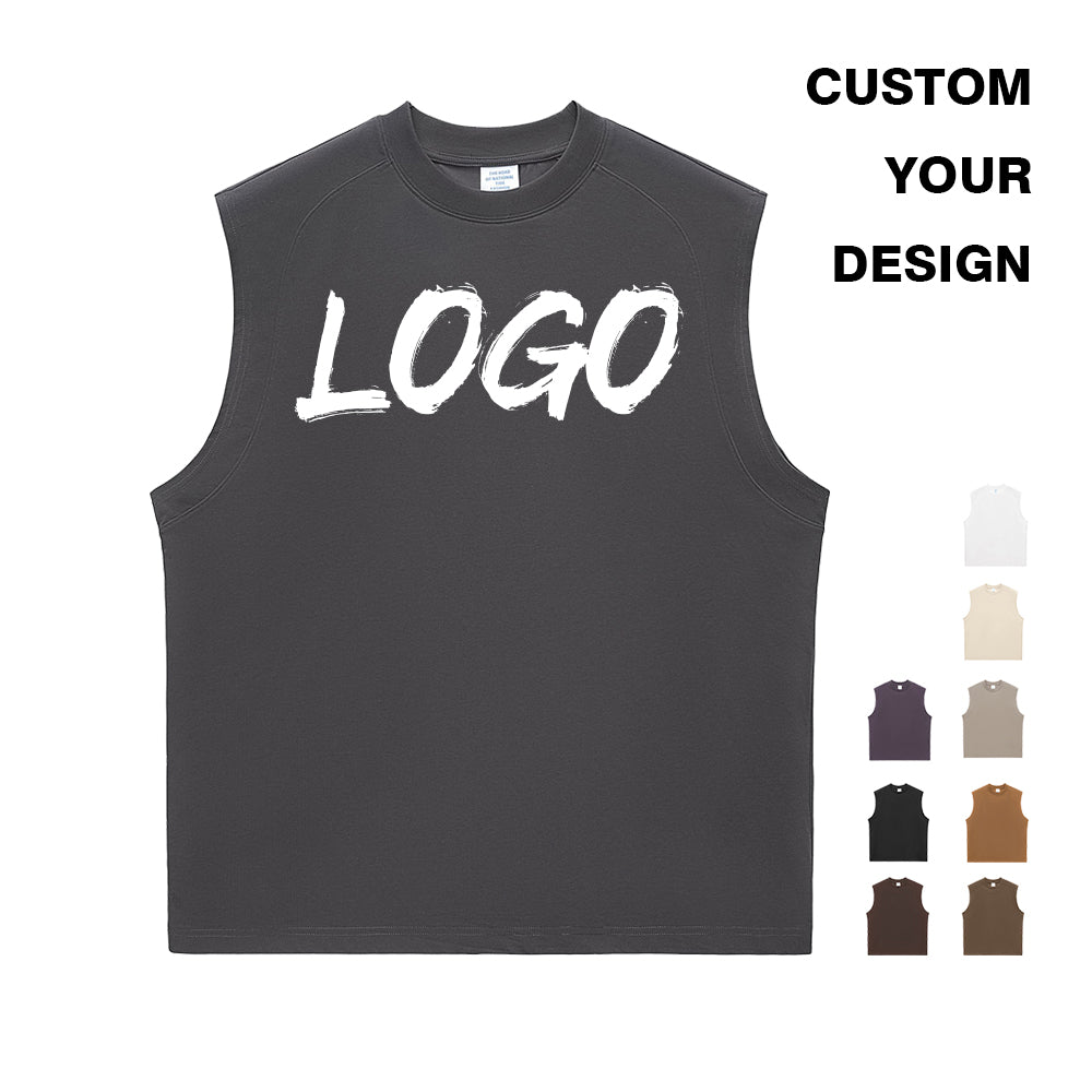 Custom Sleeveless T-shirt Pure Color High Quality Quick-drying Gym Wholesale Summer Design Men's Heat Transfers for T-shirts