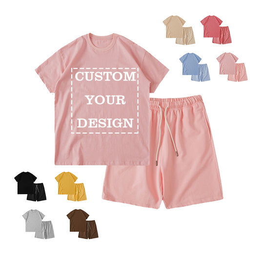 Custom Black Basic t Shirt Suit High Quality Blank Round Neck High Quality Pure Color Streetwear New Design Kids T-shirt