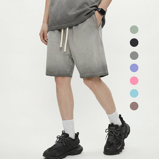 100% Cotton Shorts Custom Vintage Casual High Quality Streetwear Puff Printing Shorts New Design Fashion Acid Wash Shorts