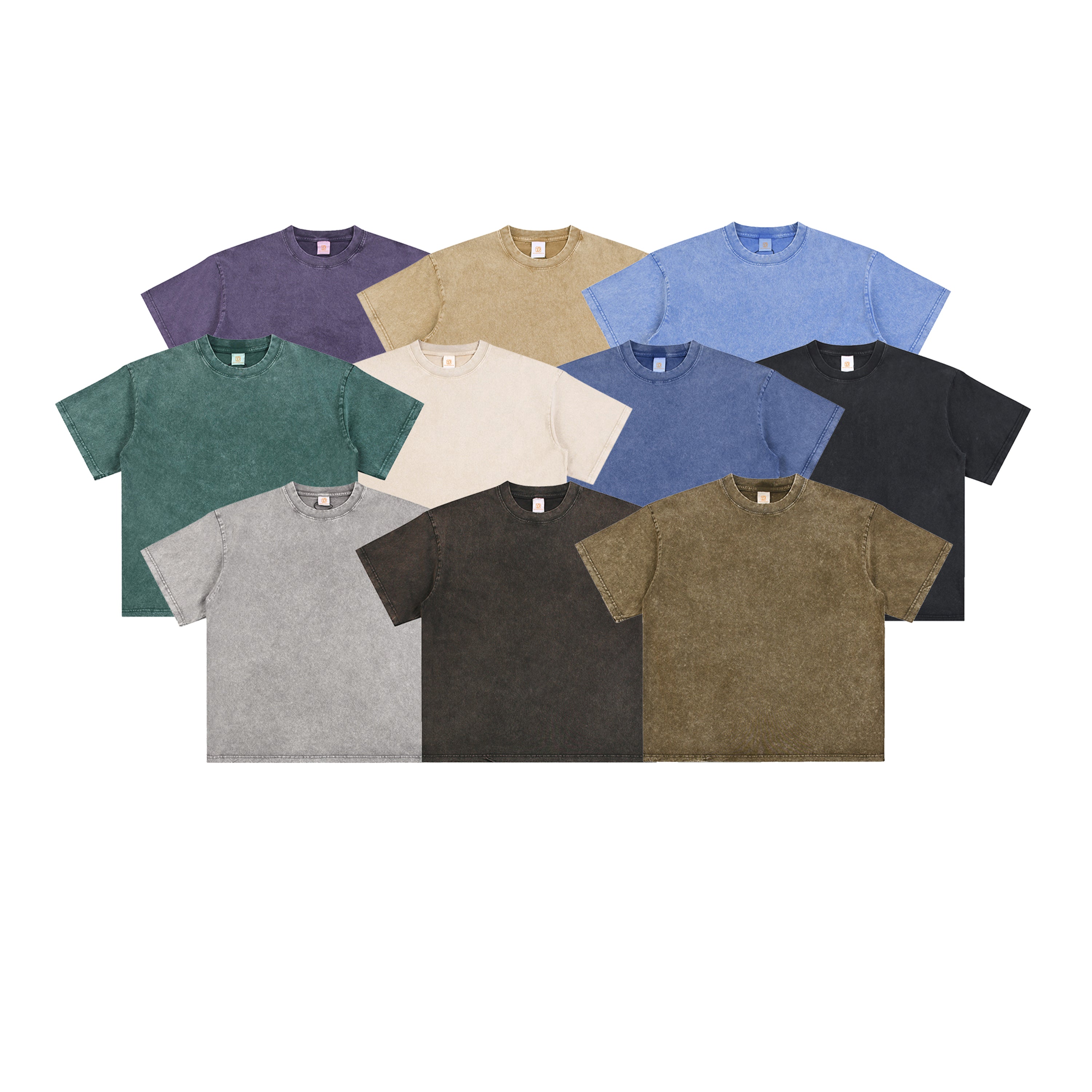 Tee Manufacturer Custom Wax Printing Vintage High Quality Streetwear Washed T-shirt Summer Short Sleeve 100% Cotton T-shirt