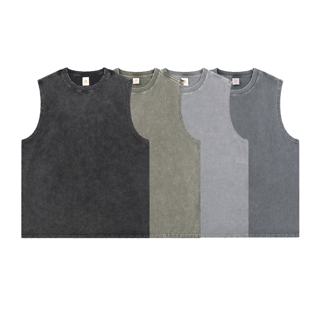 Custom logo Cotton Sleeveless T-shirt Loose High Quality Screen Print Wholesale Blank Personalized Dtf Transfers for t Shirts