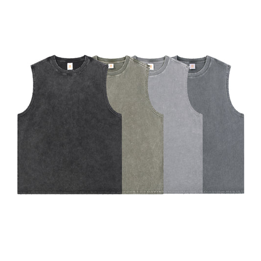 Custom logo Cotton Sleeveless T-shirt Loose High Quality Screen Print Wholesale Blank Personalized Dtf Transfers for t Shirts