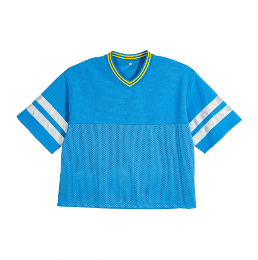 Wholesale Customize logo Your Own Exclusive Design Short and Wide American Retro Netted Eye Catching T Shirt Summer Version