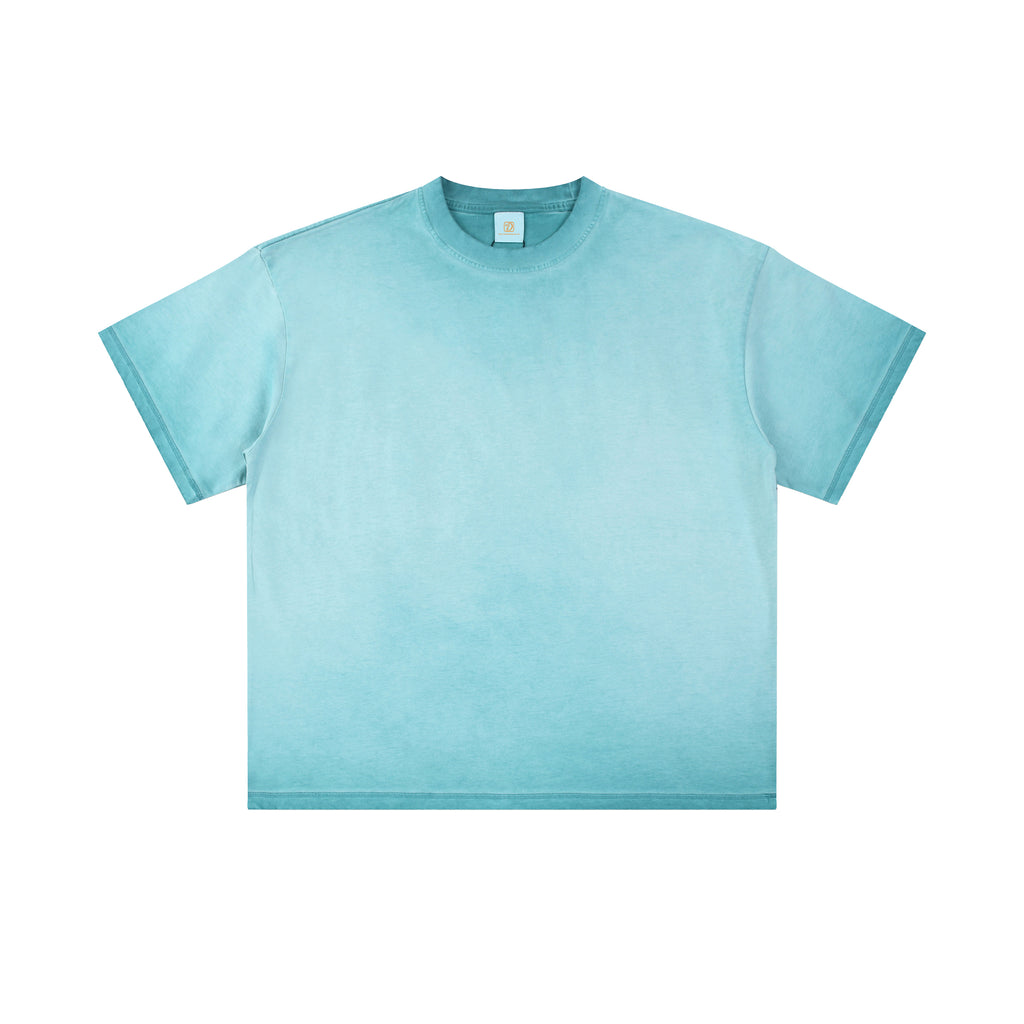 T-shirt 250g Drop Shoulder Custom Distressed Embroidery Round Neck High Quality Vintage 100% Cotton Dtf Transfers for t Shirts