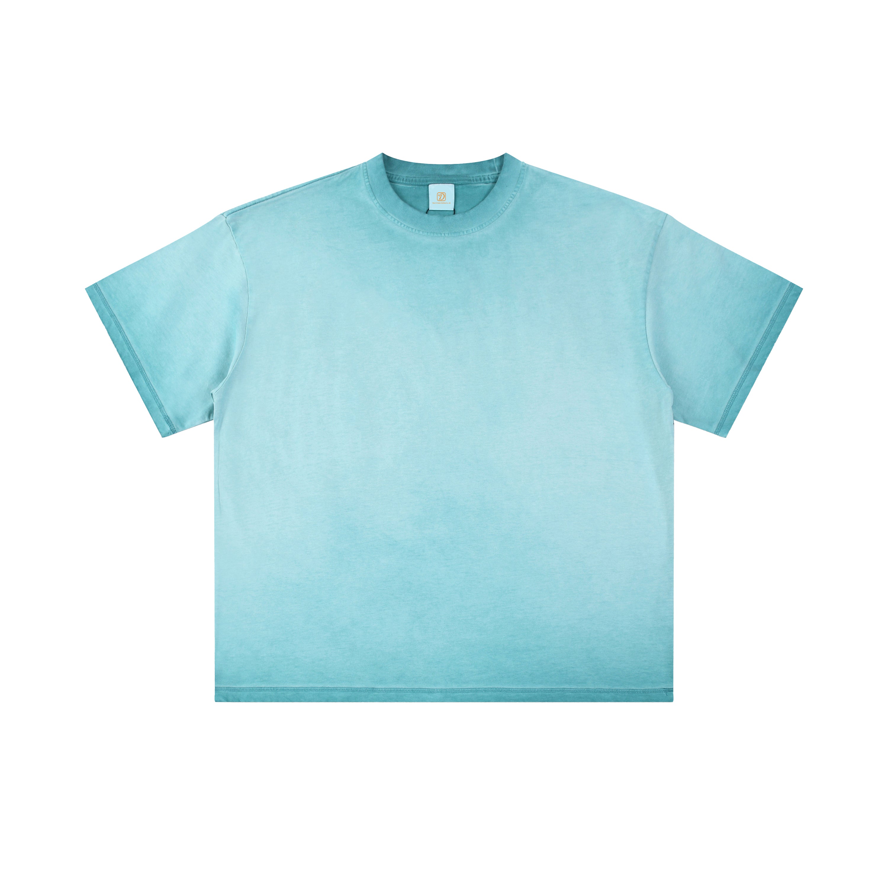 T-shirt 250g Drop Shoulder Custom Distressed Embroidery Round Neck High Quality Vintage 100% Cotton Dtf Transfers for t Shirts