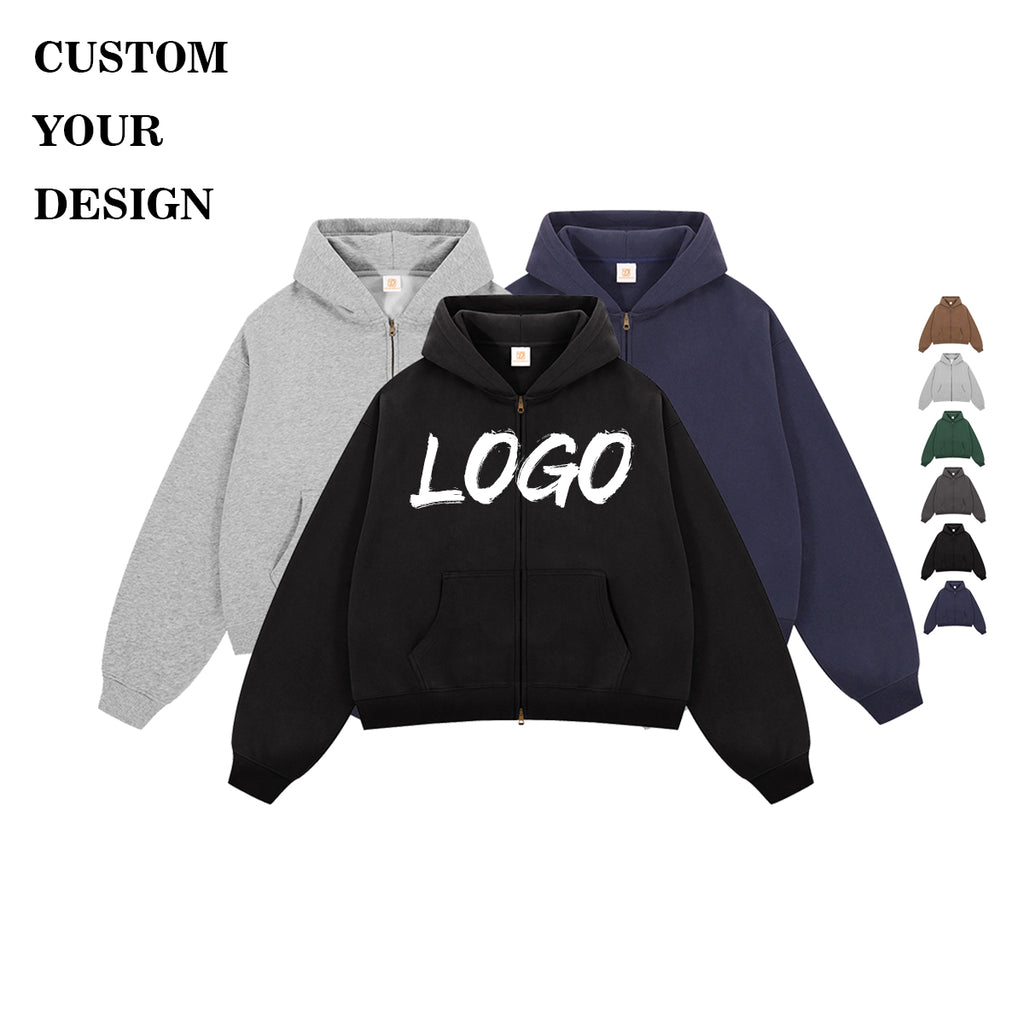 Men's Hoodies Blank Pullover Unisex High Quality Oversized Fashion Custom Puff Printing Streetwear Wholesale Plain Hoodies