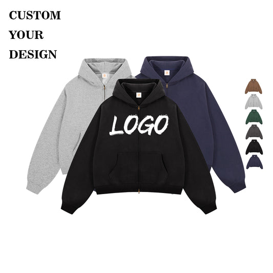 Men's Hoodies Blank Pullover Unisex High Quality Oversized Fashion Custom Puff Printing Streetwear Wholesale Plain Hoodies