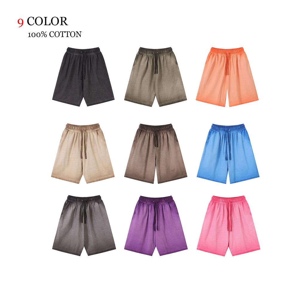 Plus Size Men's Shorts Wholesale 100% Cotton 320g High Quality Loose Fashion Gym Soft Distressed Embroidery Streetwear Shorts