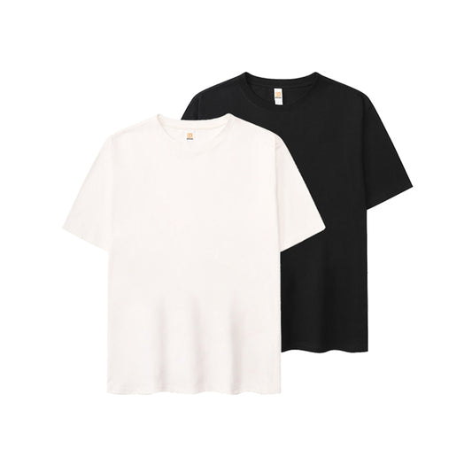 Wholesale 230g 100% Cotton Tshirt Custom logo Distressed Embroidery High Quality Streetwear Wholesale Plain Tshirt for Men