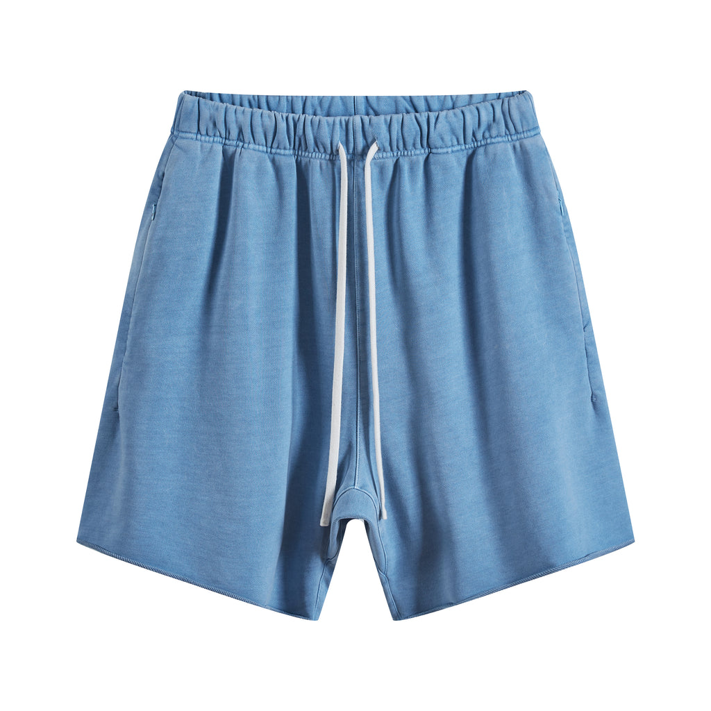 High Quality Custom logo Shorts Streetwear Distressed Embroidery 2026 Summer Loose Fashion Acid Wash Plain Shorts for Men