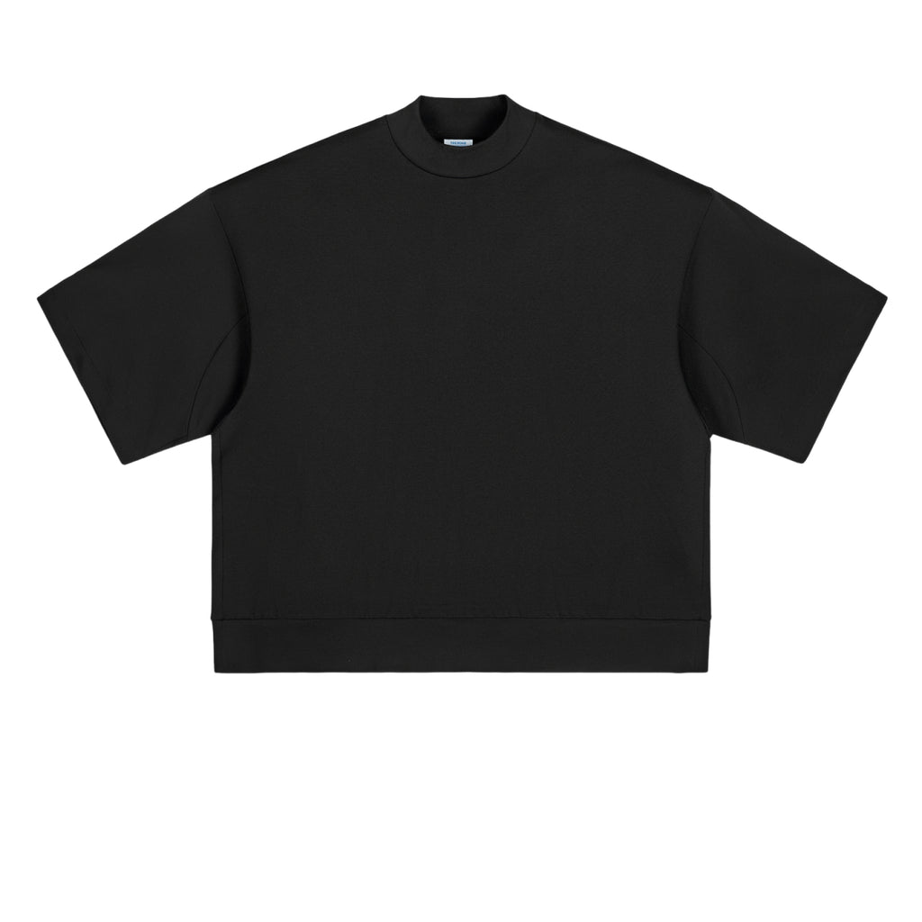 Men's T-shirts Boxy Heavyweight High Collar Custom Drop Shoulder New Design Short Sleeve Summer High Quality Streetwear T-shirts