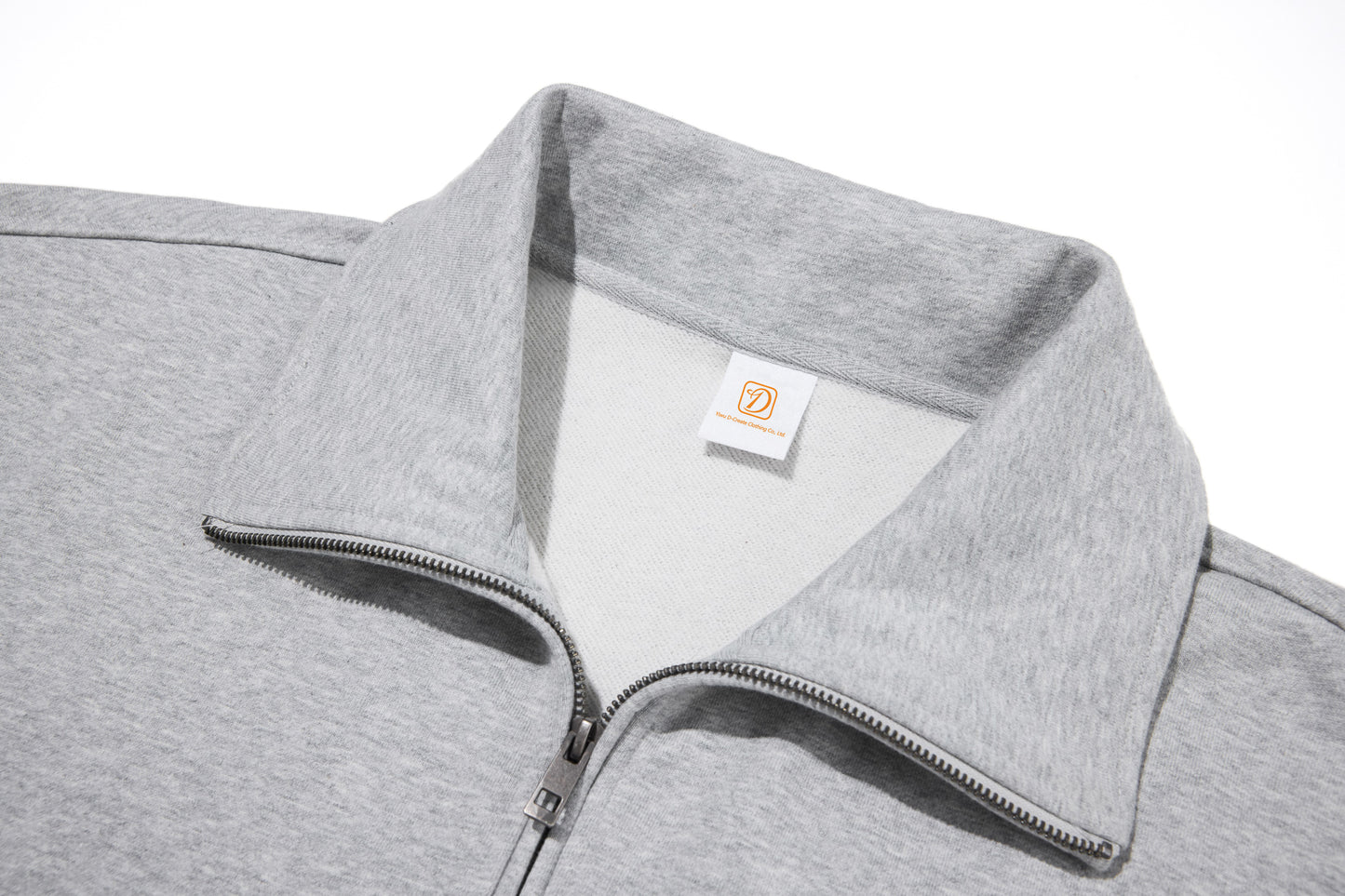 Stand Collar Custom Terry High Quality Blank Half Zipper Distressed Puff Print Streetwear Oversized High Quality Hoodies