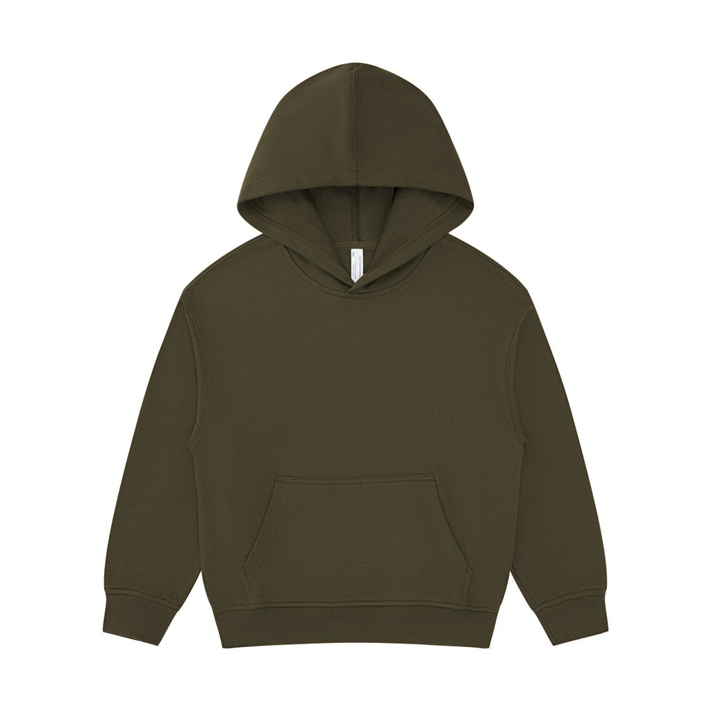 Wholesale Custom Blank Pullover Terry Heavy Cotton Puff Print Streetwear Drop Shoulder Heavyweight Children's Sweaters and Hoodies