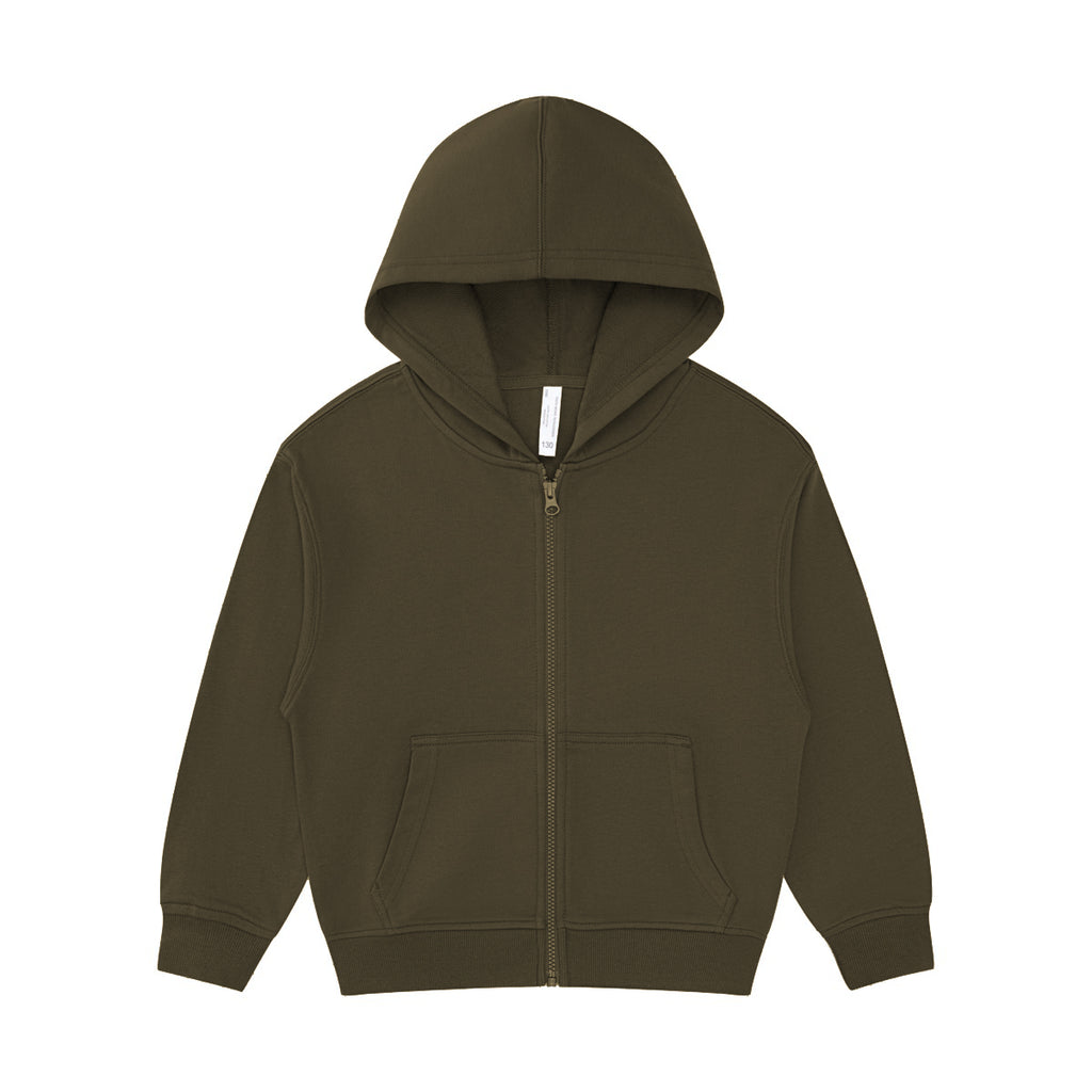 Children's Hoodies Sublimation 100% Cotton Heavyweight Blank Full Zip French Terry High Quality Streetwear Kids Hoodies