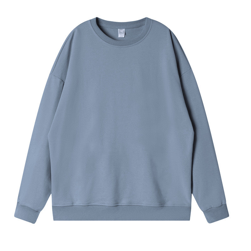 Cotton Terry Crewneck Sweatshirt with Dropped Shoulders Oversized Hoodie High Quality Pullover Hoodie Winter Bulk Wholesale