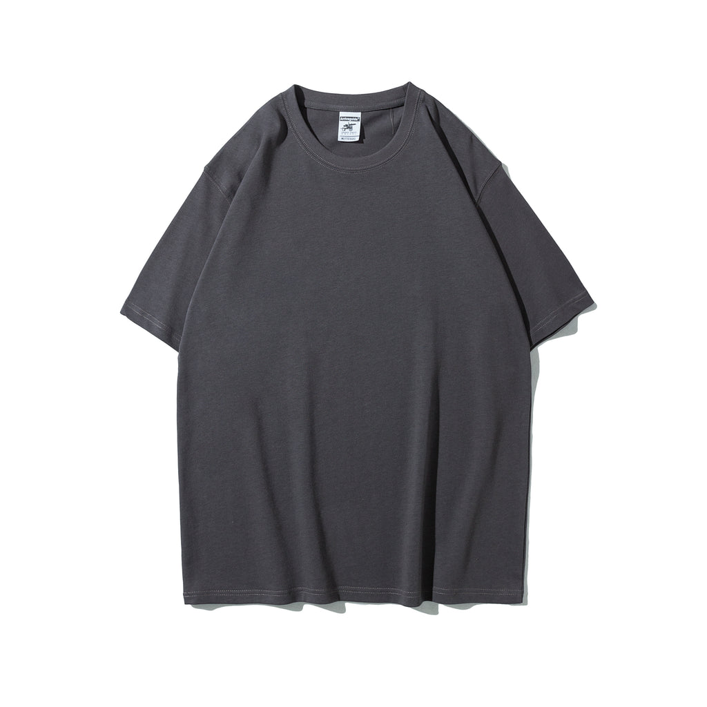 Custom Black t Shirt Blank Plain Round Neck High Quality 280g Short Sleeve 100% Cotton Men's Pure Color Fashion T-shirts