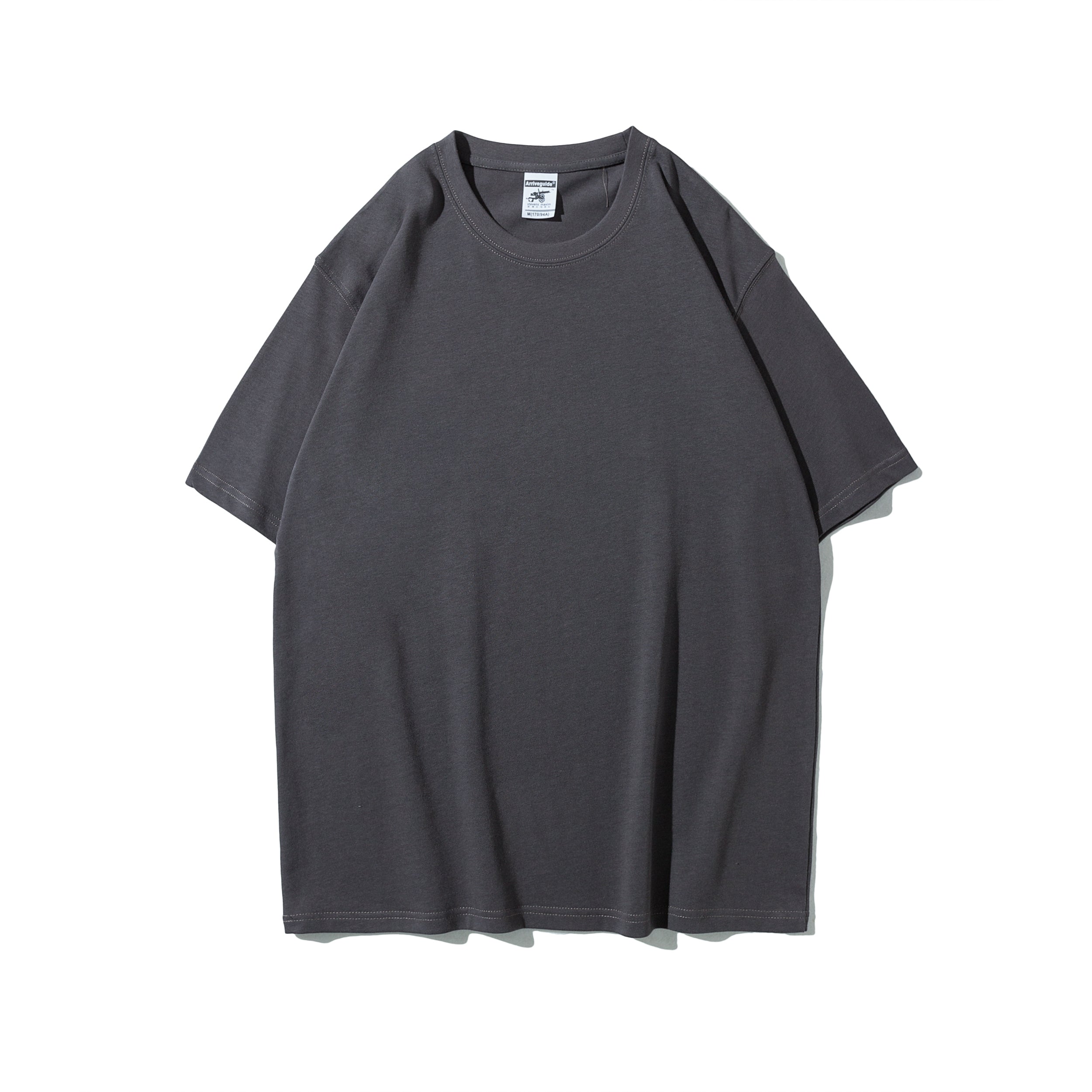 Custom Black t Shirt Blank Plain Round Neck High Quality 280g Short Sleeve 100% Cotton Men's Pure Color Fashion T-shirts