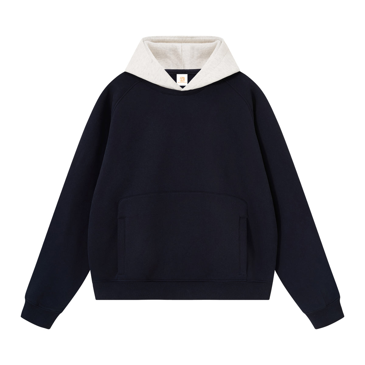 Customize Men Hooded High Quality Your Own Exclusive Design Boxy Color Block Ribbed Loose Fleece Hooded Pullover Winter Style