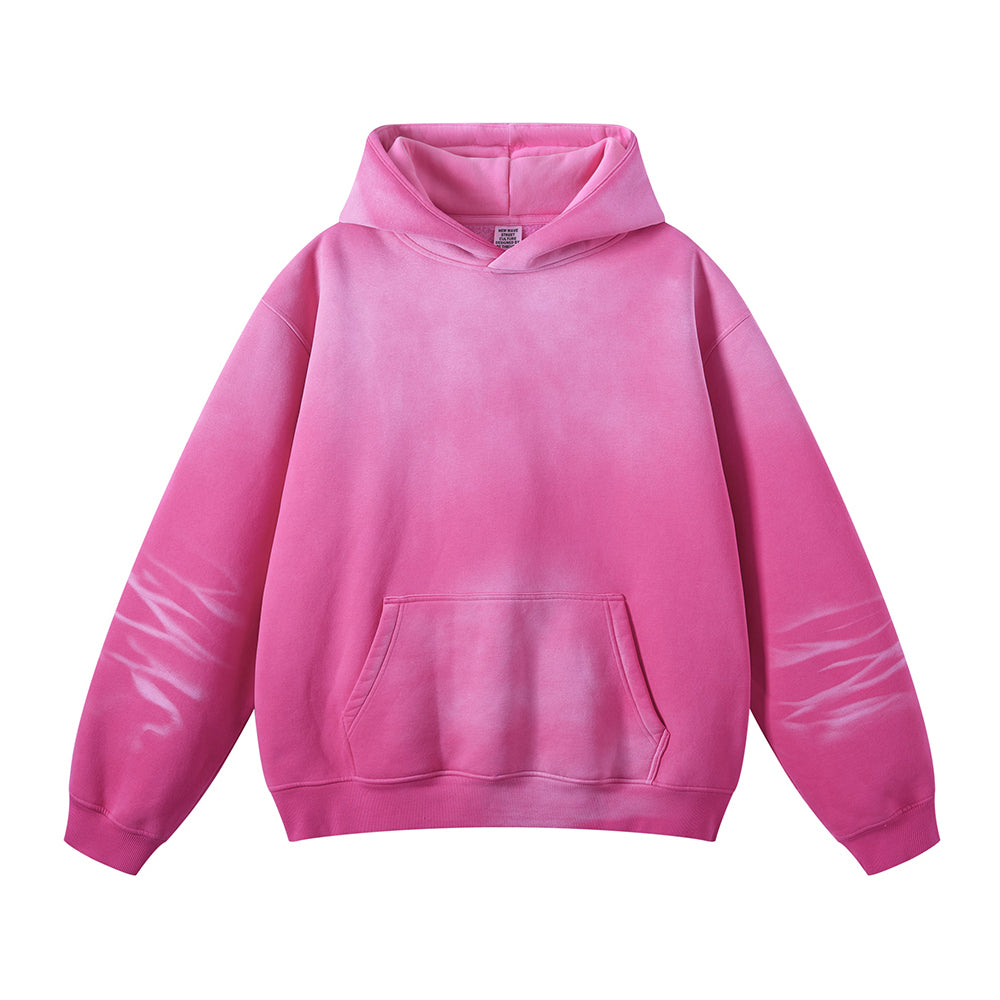 5 Color Washed Distressed Fleece Gradient Pullover You Can Customize Your Favorite Pattern Oversized Streetwear Winter Style