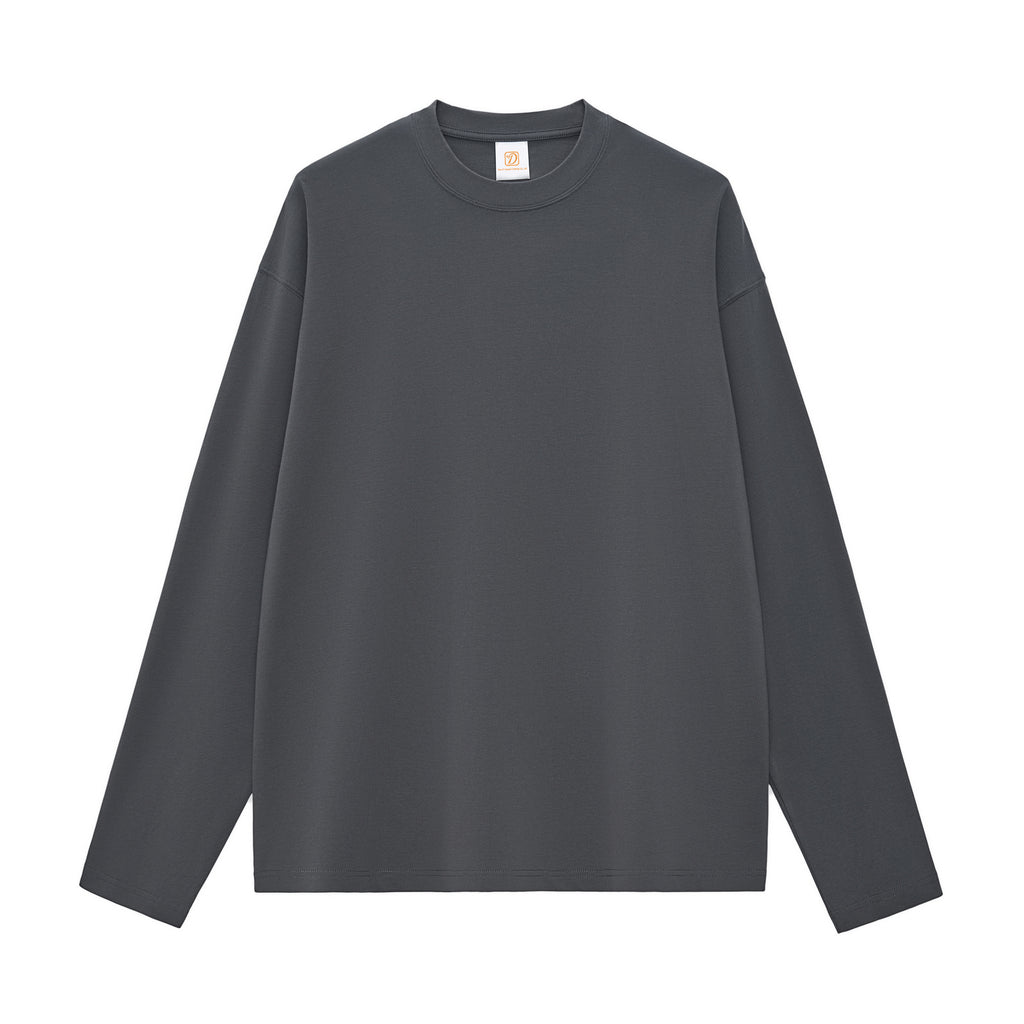 Wholesale Long Sleeve T-shirt Blank Round Neck Custom logo Puff Printing High Quality Pure Color Dtf Transfers for t Shirts