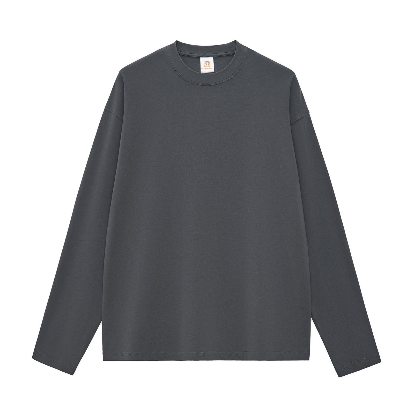 Wholesale Long Sleeve T-shirt Blank Round Neck Custom logo Puff Printing High Quality Pure Color Dtf Transfers for t Shirts