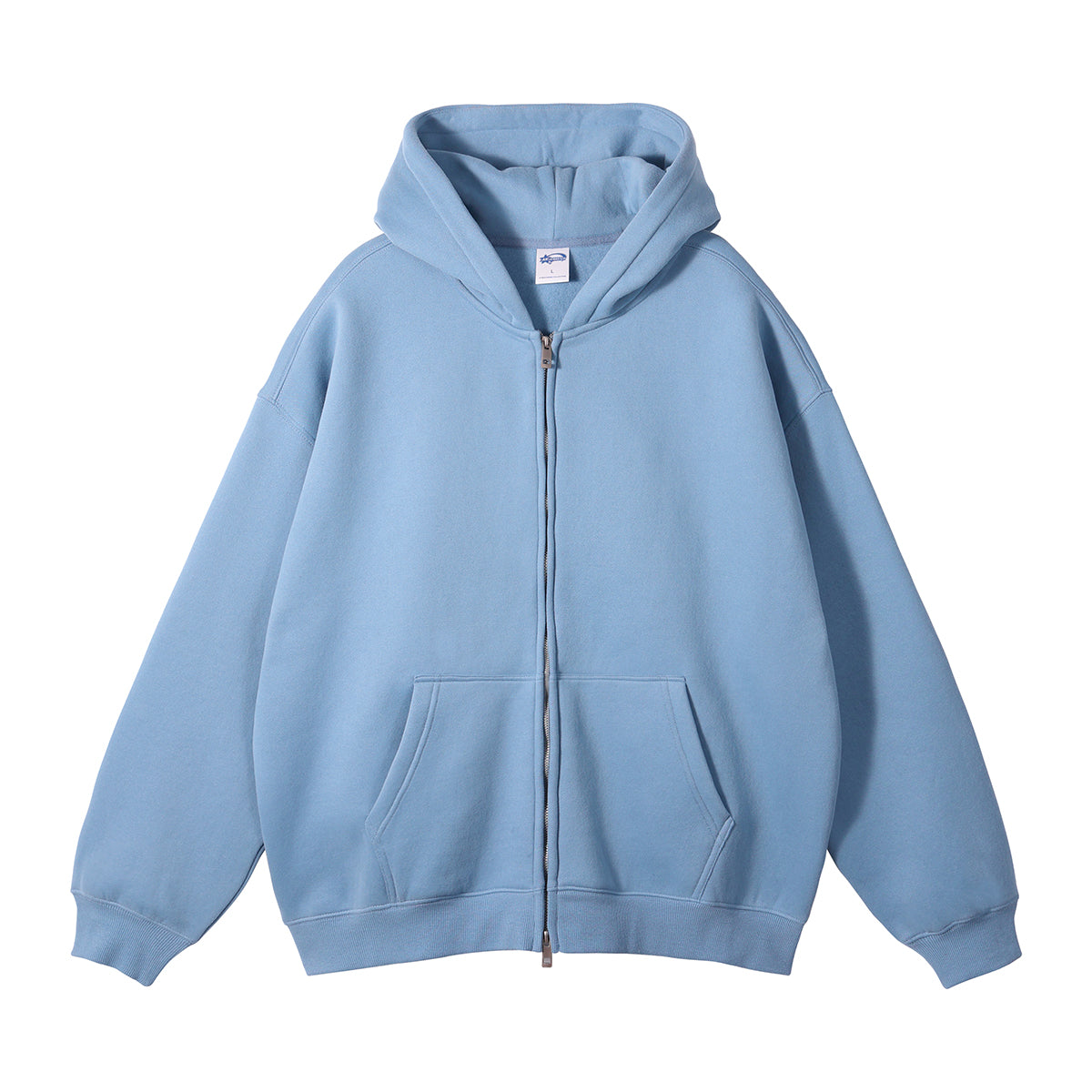 Customized 14 Color Fleece Pullover with No Hood Zipper at the Shoulder Drop Shoulder Design Made of 100% Cotton American Style