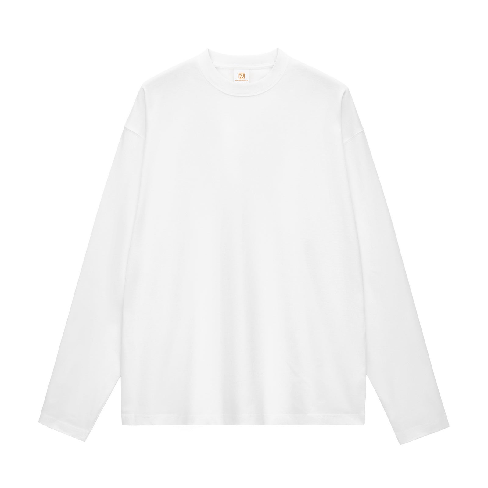 Wholesale Long Sleeve T-shirt Blank Round Neck Custom logo Puff Printing High Quality Pure Color Dtf Transfers for t Shirts