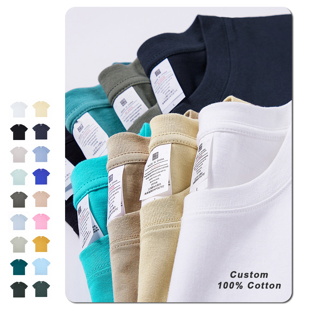 Wholesale Multi Color Tshirt Loose 100% Cotton High Quality Sublimation Streetwear Distressed Blank t Shirt for Men High Quality