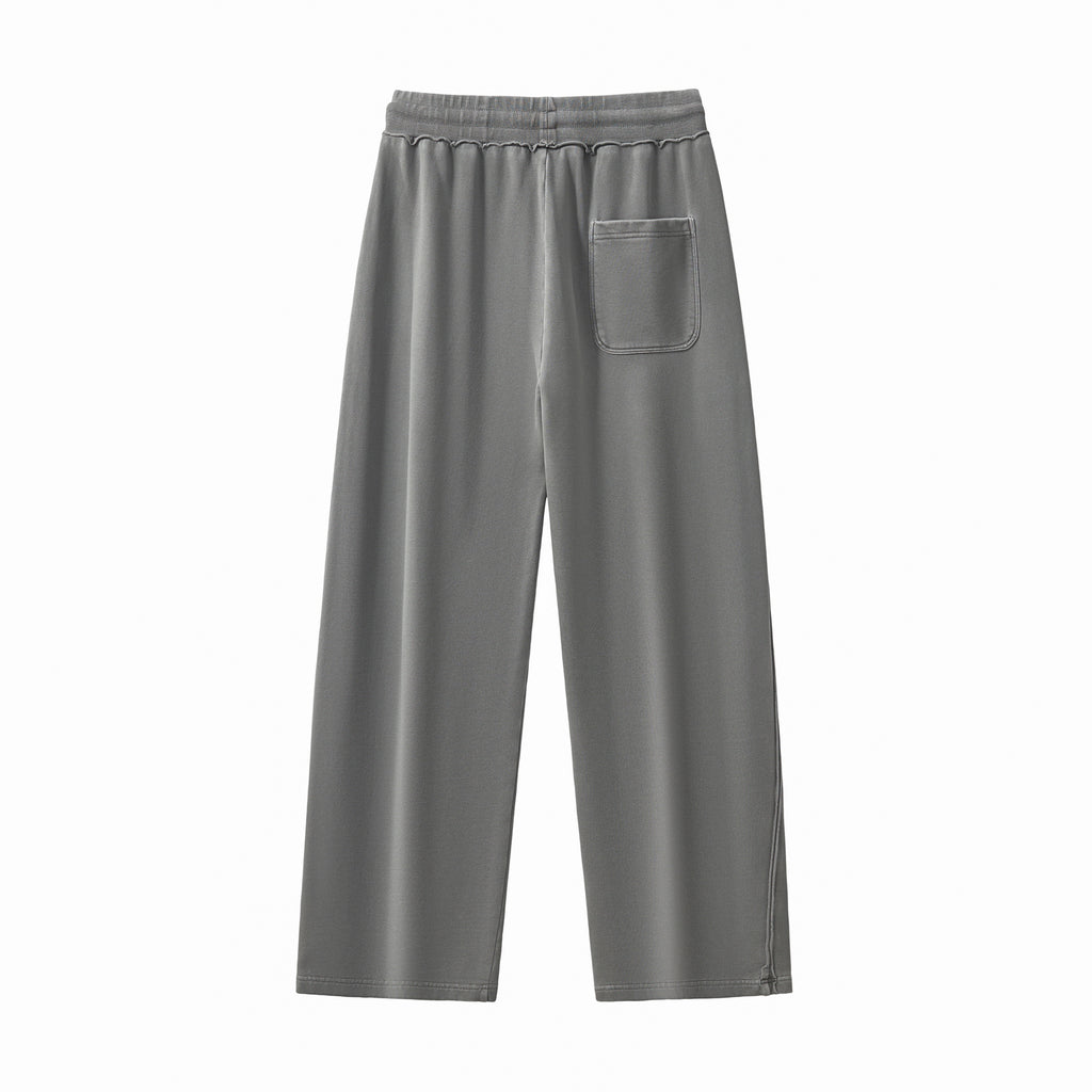420g Heavyweight Sweatpants 100% Cotton Custom Acid Wash Casual Terry High Quality Blank Distressed Wholesale Sweatpants