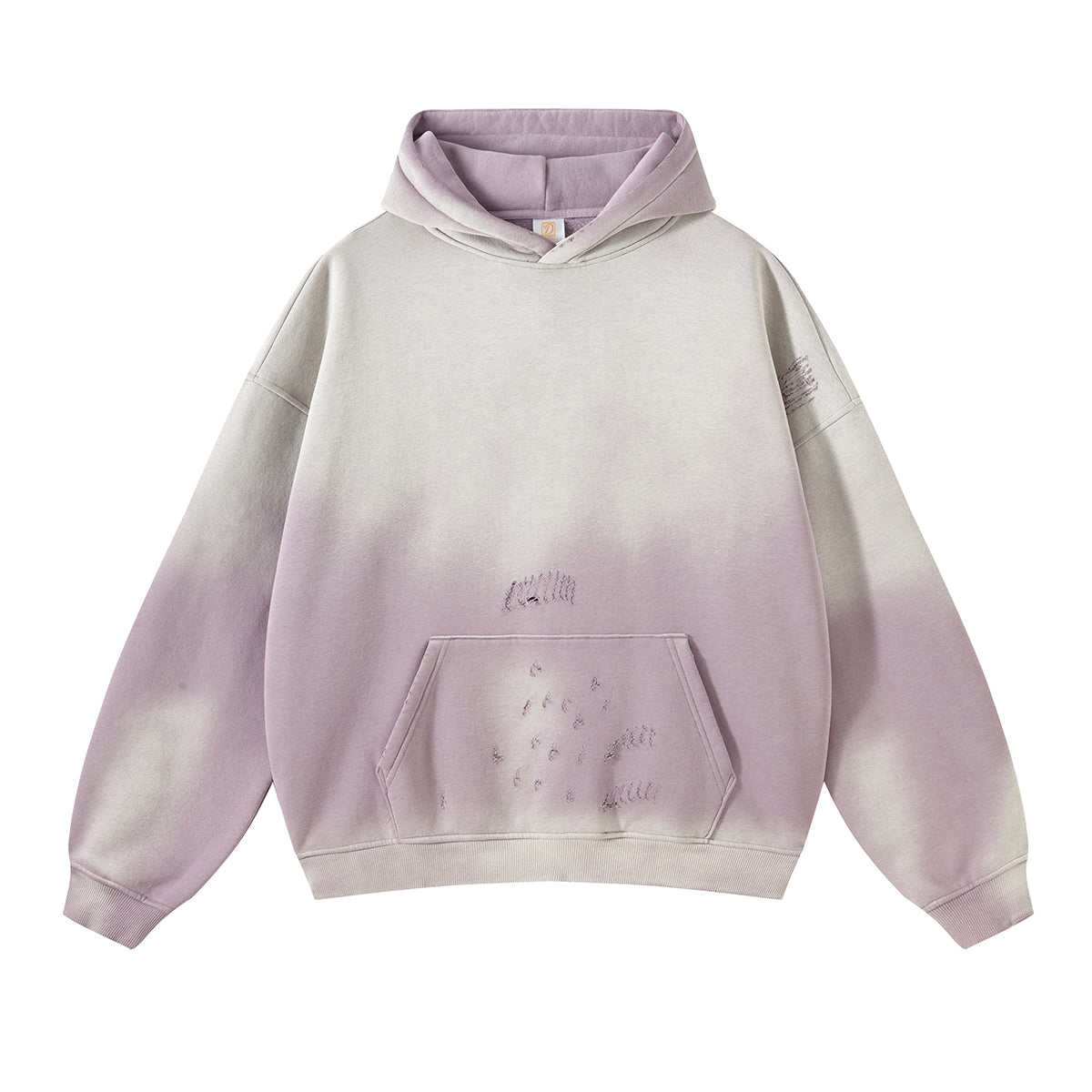 Heavyweight Hoodies Dyeing Beading Distressed and Washed Sweatshirt 360gsm Can Design Patterns for You for Free Winter Style