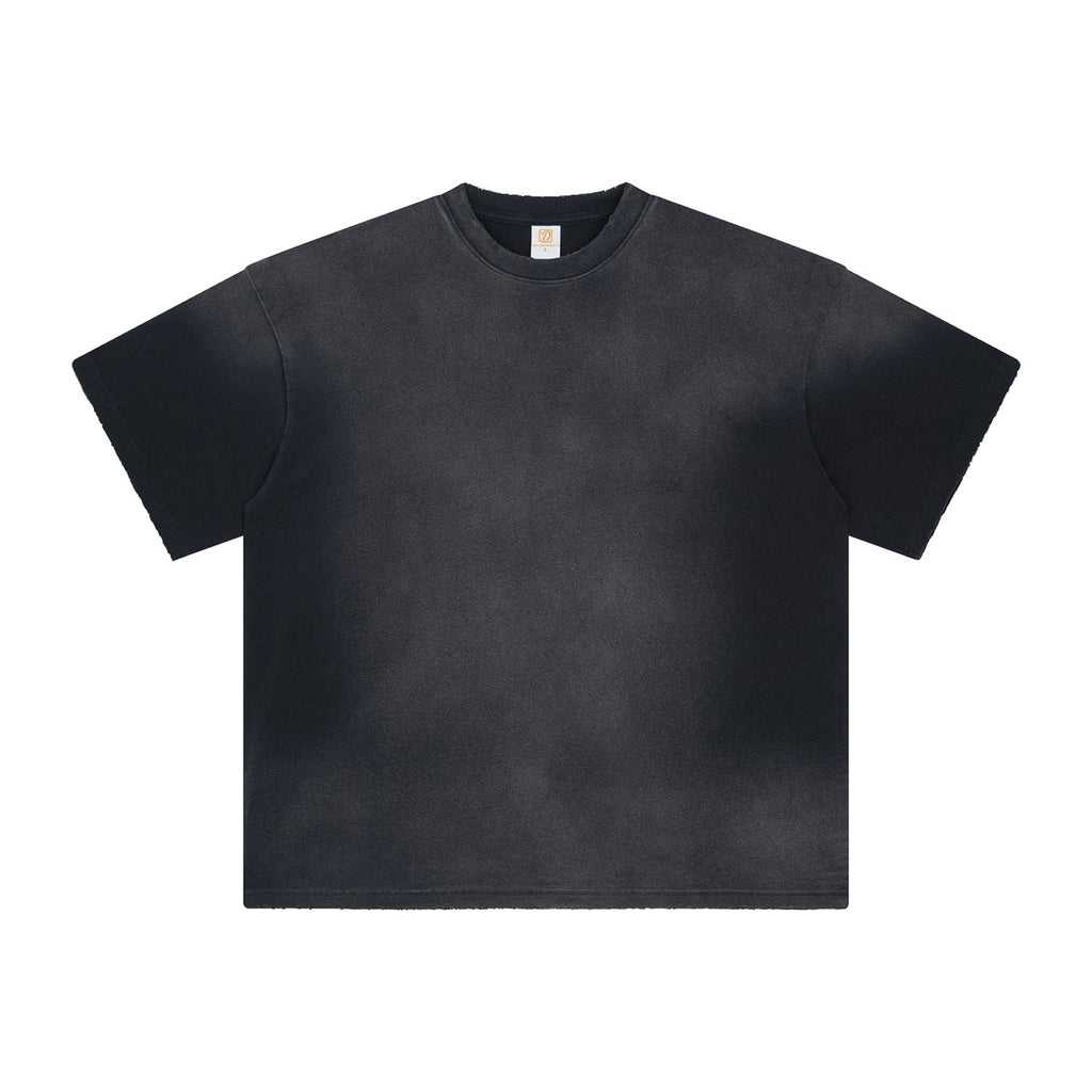 Wholesale Round Neck Tshirt Blank Gym Sport High Quality Custom Acid Washe 100% Cotton Patchwork Personalized Men's T-shirts