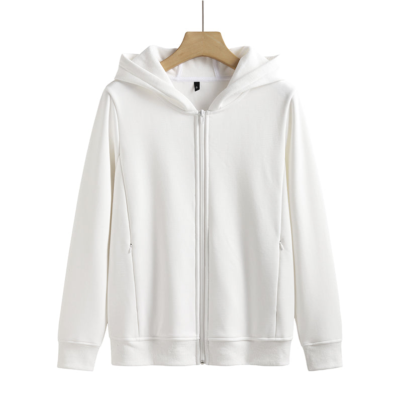 Custom Blank Full Zip Fleece Drop Shoulder Oversized High Quality Polyester and Cotton Thick Winter Hoodie