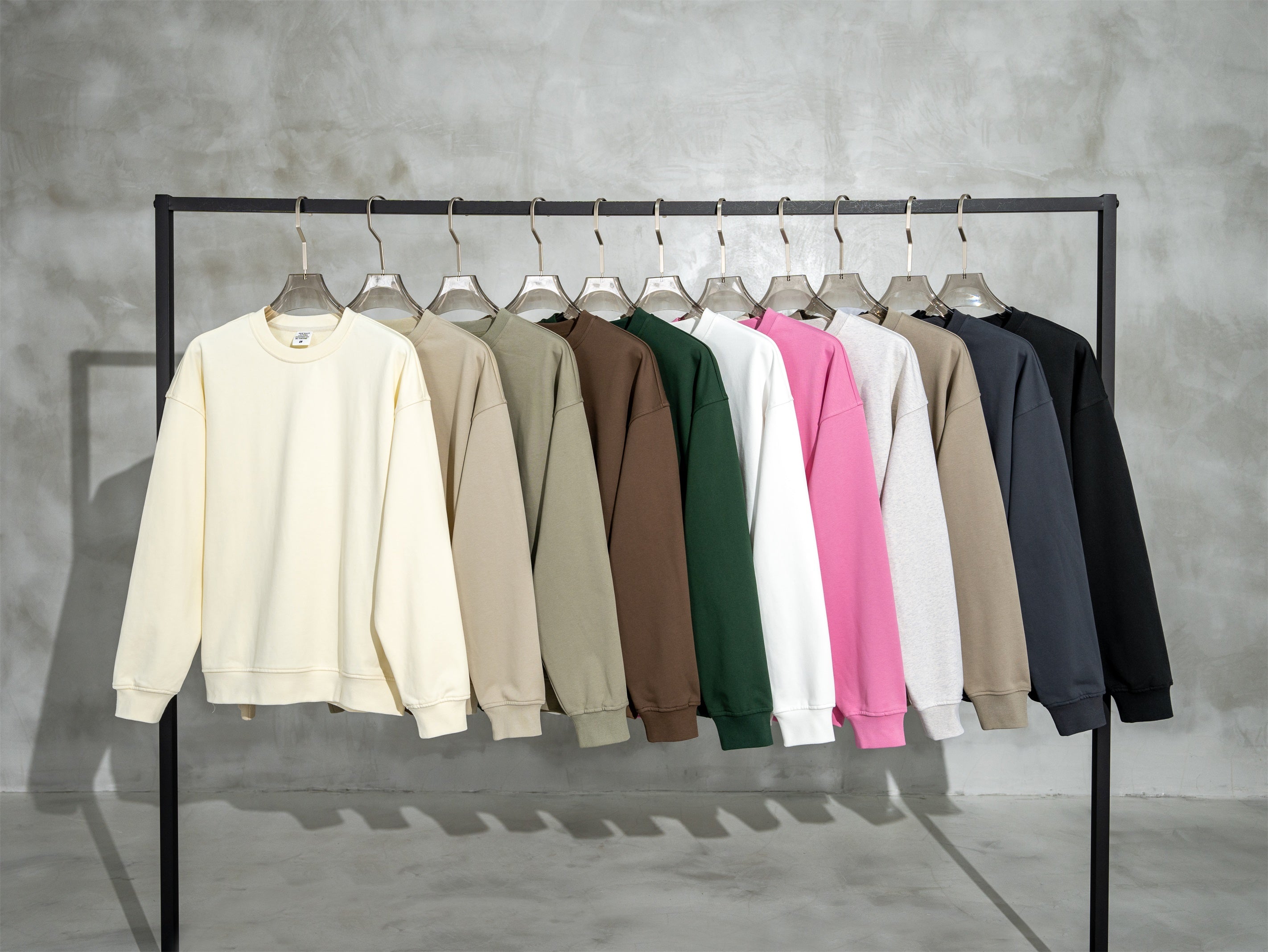 450G Heavyweight Custom French Terry Drop Shoulder Round Neck Wireless High Quality Streetwear Distressed Blank Oversized Hoodies