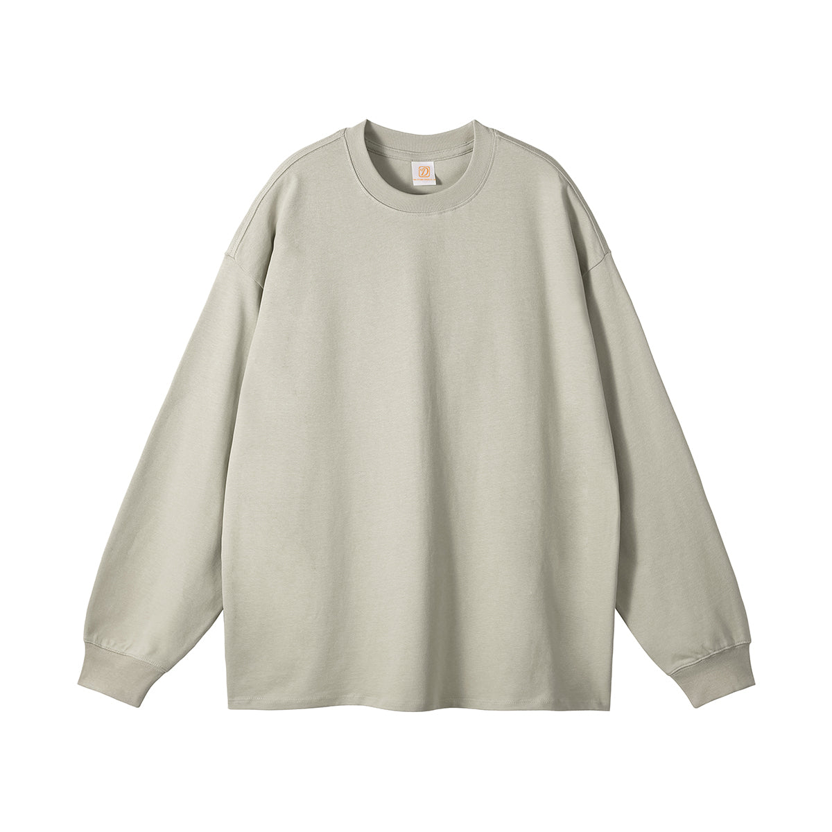 Men's Cotton T-shirt Custom Puff Printing Heavyweight Drop Shoulder Round Neck Long Sleeve Streetwear Personalized T-shirt