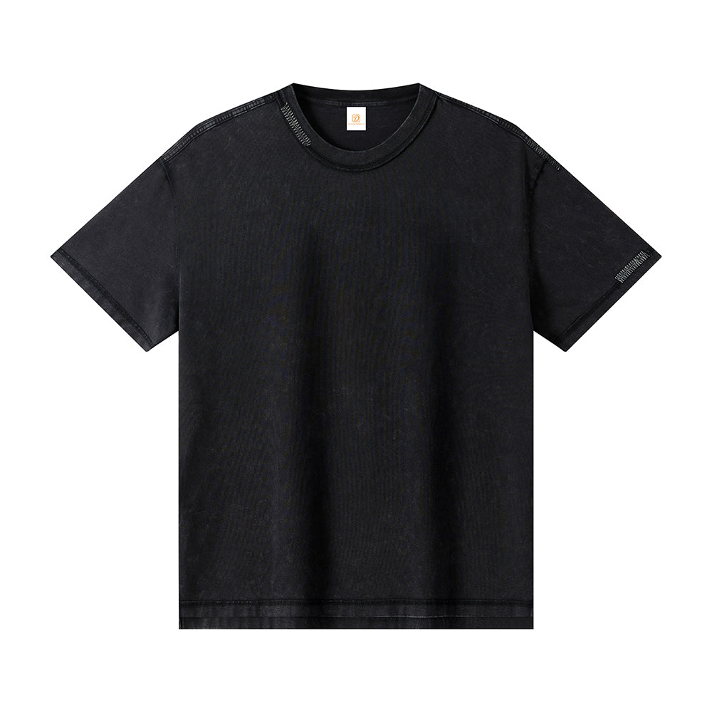Men Tshirts High Quality Embroidered Snowflake Reverse Stitch Pure Cotton T-Shirt Free Sample t Shirt Personalized Design