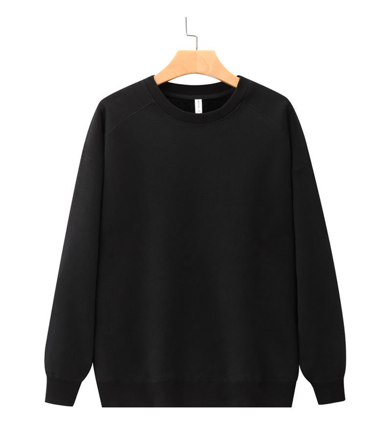 Wholesale Customizable with Your Favorite Pattern 7 Color Slanted Shoulder Round Neck Hoodie High Quality Unisex Autumn