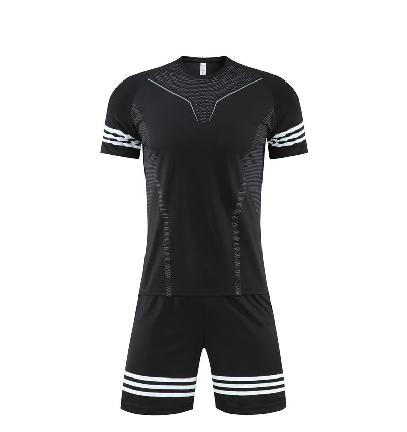 Suit Manufacturer Custom logo 100% Polyester Fiber 5 Color Children's Quick Drying Football Uniform t Shirts Suit High Quality