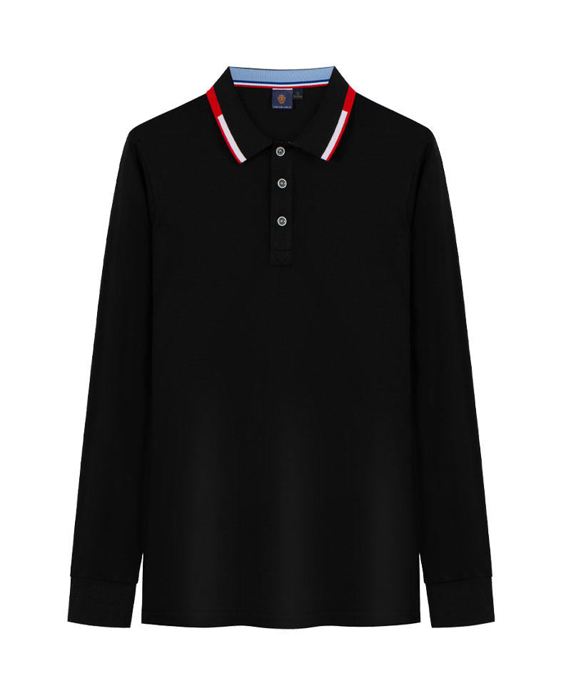 Can in Large Quantities Wholesale Customize Your Own Exclusive Design 6 Color Multi Color Long Sleeved Polo Shirt Spring Version