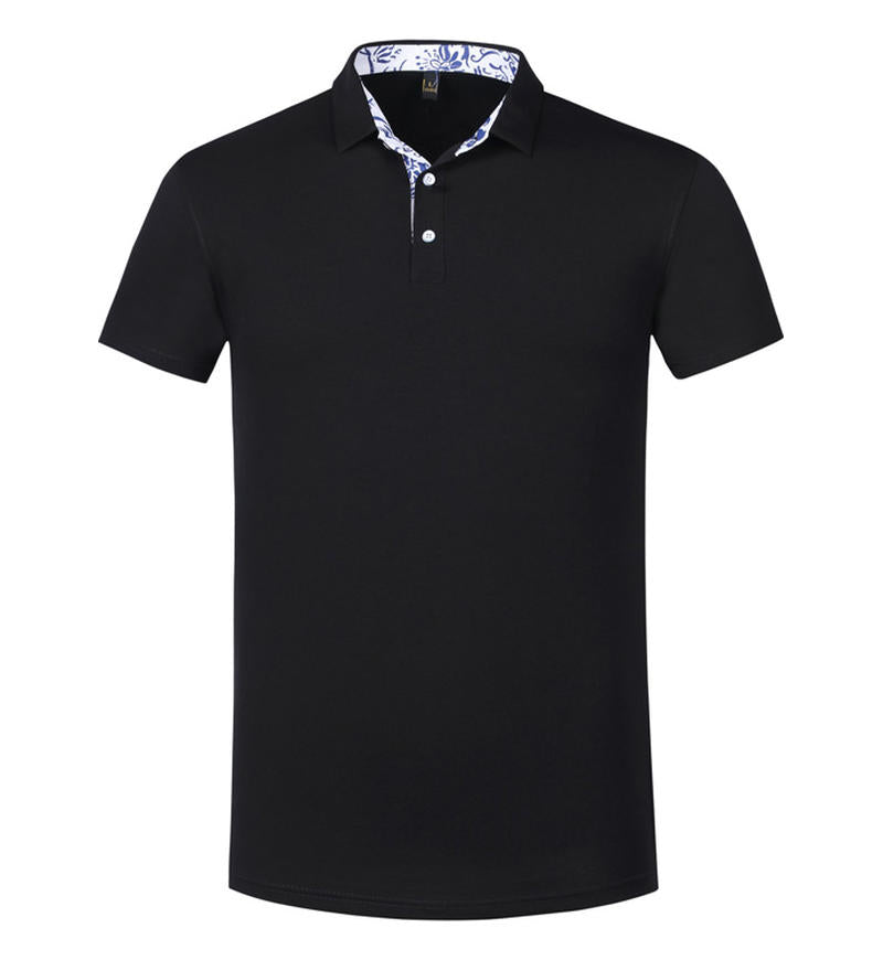 Autumn Collection 8 Color 40 Yarn Silk Chiffon Floral Collar Short Sleeved Polo Shirt Customize Your Own Exclusive Design