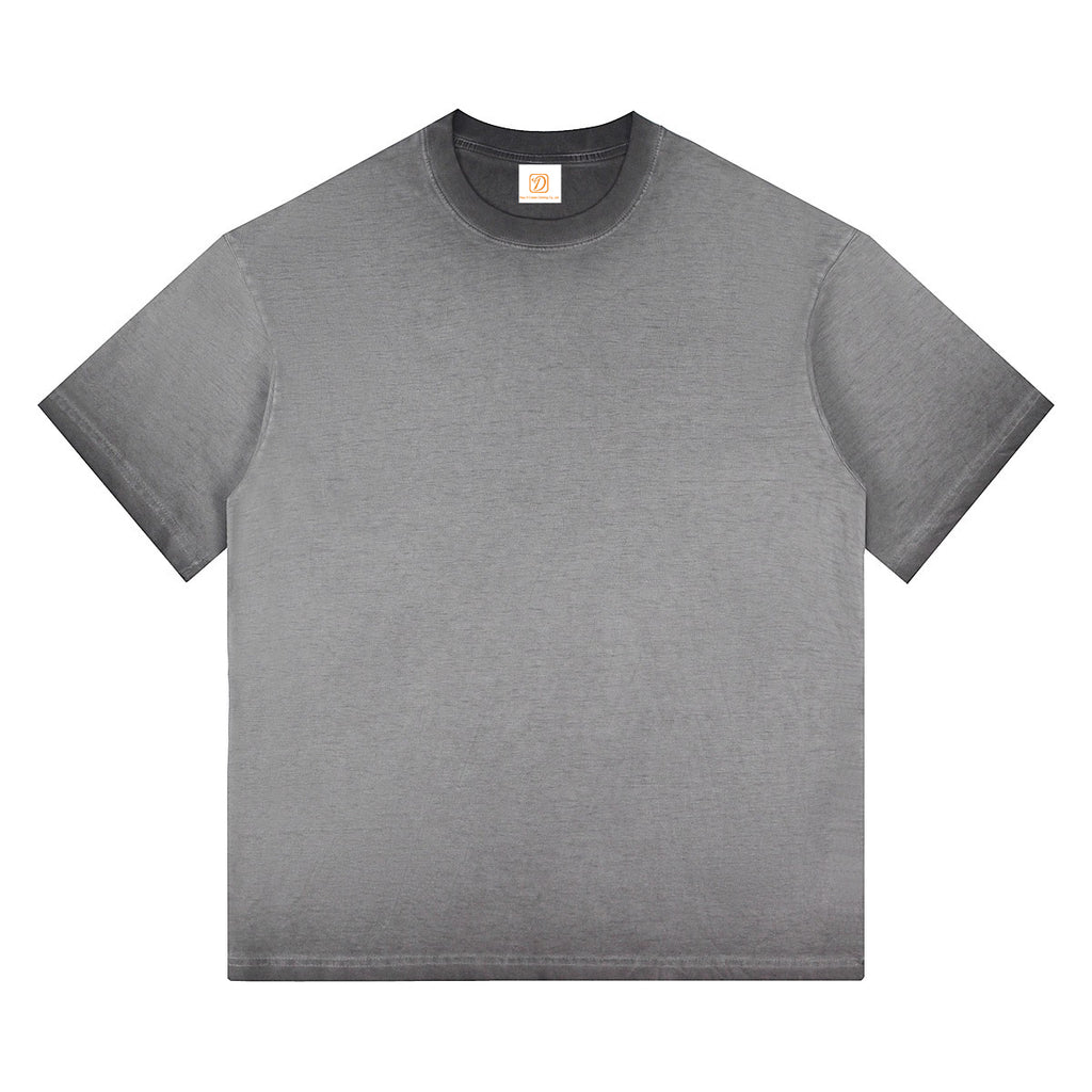 Heavyweigh Vintage Drop Shoulder Short Sleeve 100% Cotton Blank Streetwear Sublimation Round Collar Washed T-shirts Wholesale