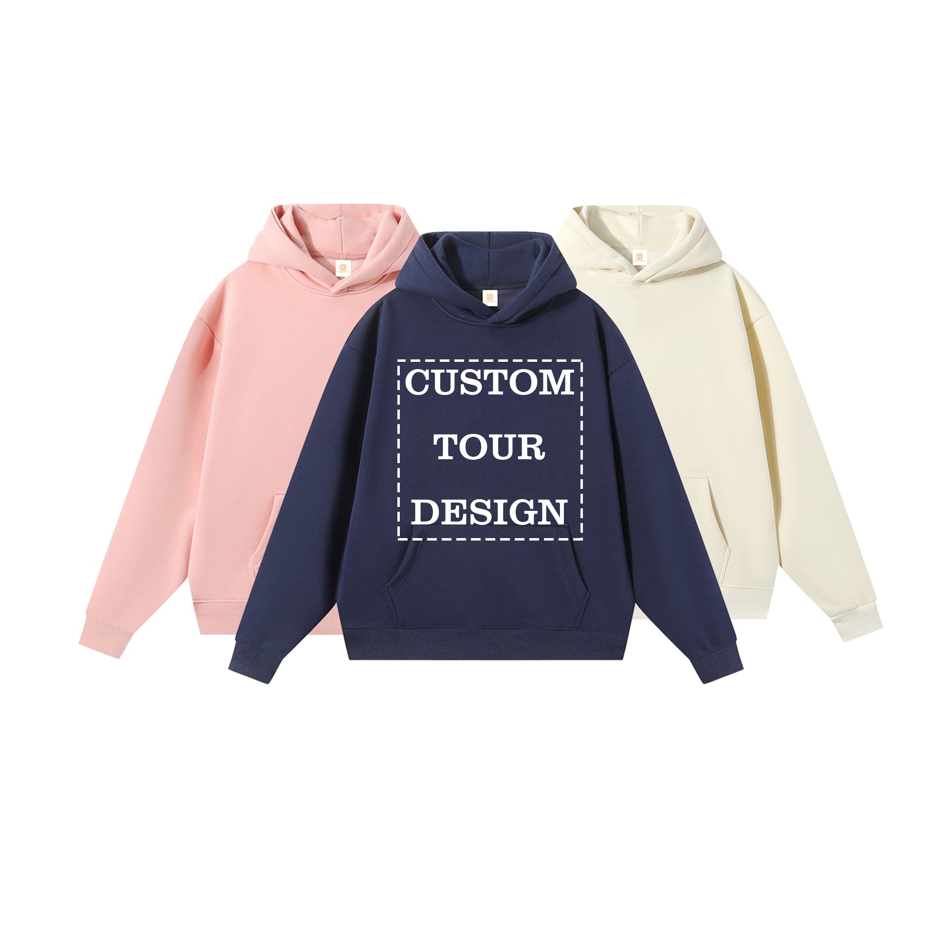 Hot Selling Heavyweight Hoodie Custom Fleece Fashion Casual High Quality Distressed Embroidery Blank Pure Color Hoodie Wholesale