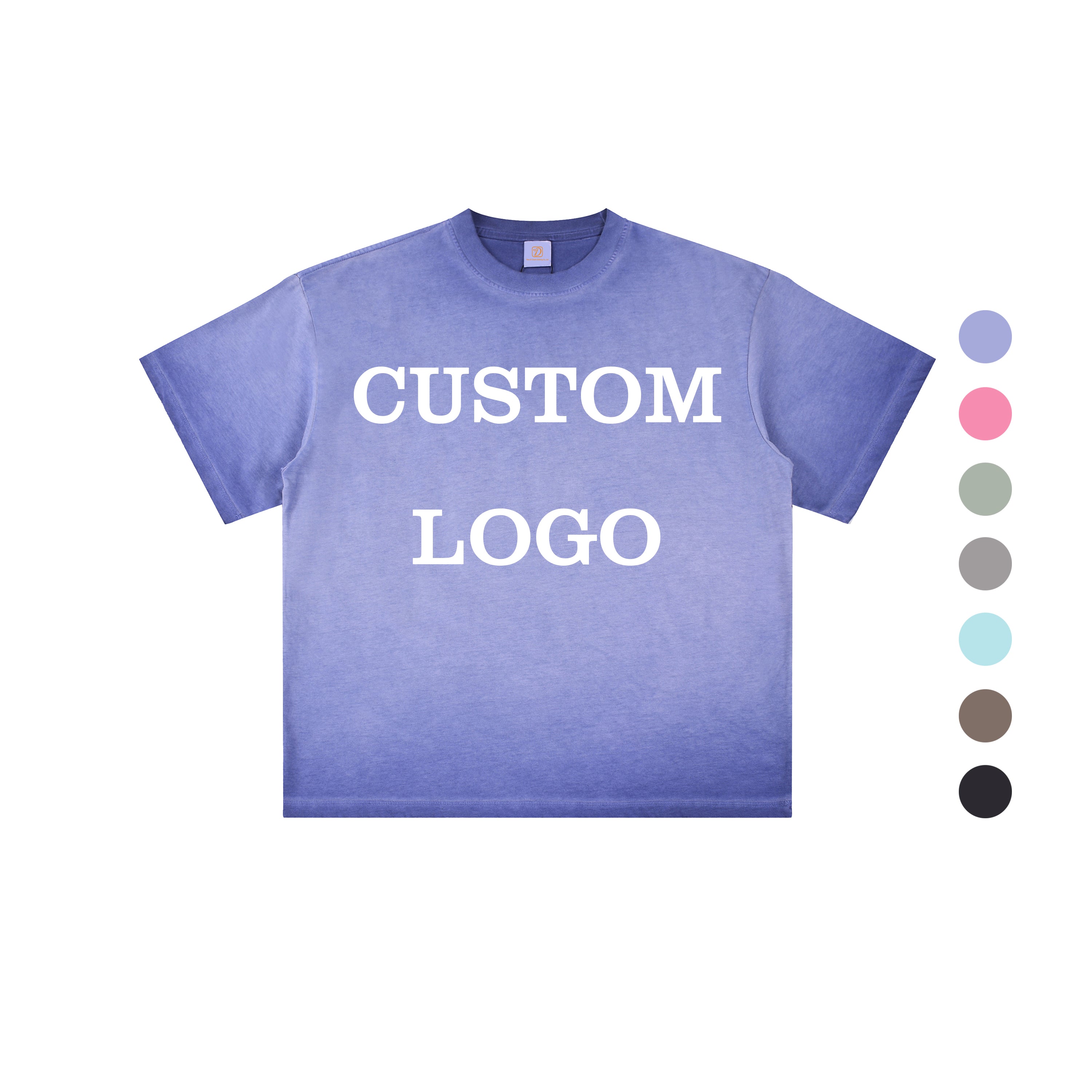 100% Cotton T-shirt Vintage High Quality Wholesale Drop Shoulder Streetwear Men's T-shirts Customized Acid Wash Plain T-shirt
